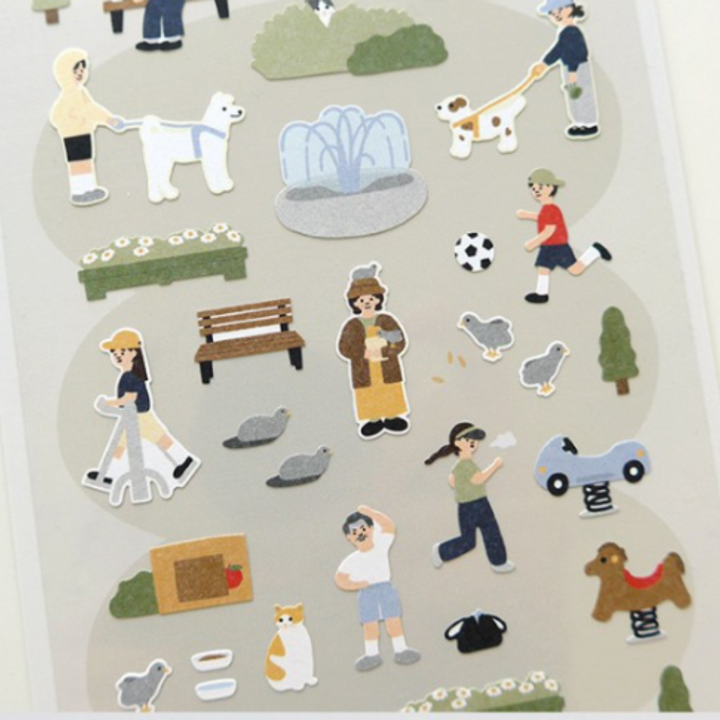 Suatelier Daily Deco Sticker - In the Park — with packaging