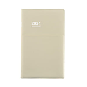 Kokuyo Jibun Techo Biz 2024 B6 Mini Slim Planner - Matte Light Beige [Pre-Order]