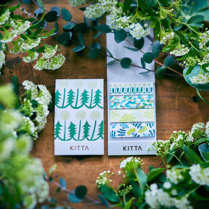 KITTA Masking Tape in Flower 8 — KITTA masking tape — decorative paper tape for journaling and scrapbooking, at Cityluxe Singapore