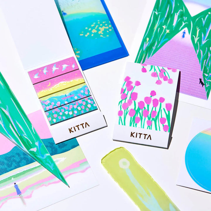 KITTA Masking Tape in Lake — KITTA masking tape — decorative paper tape for journaling and scrapbooking, at Cityluxe Singapore