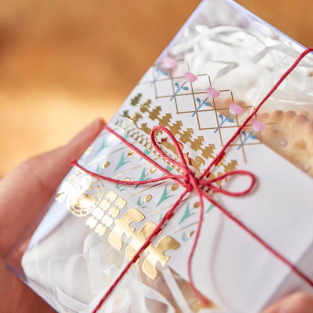 KITTA Masking Tape in Clear Uraraka (Gold Foil) — KITTA masking tape — decorative paper tape for journaling and scrapbooking, at Cityluxe Singapore