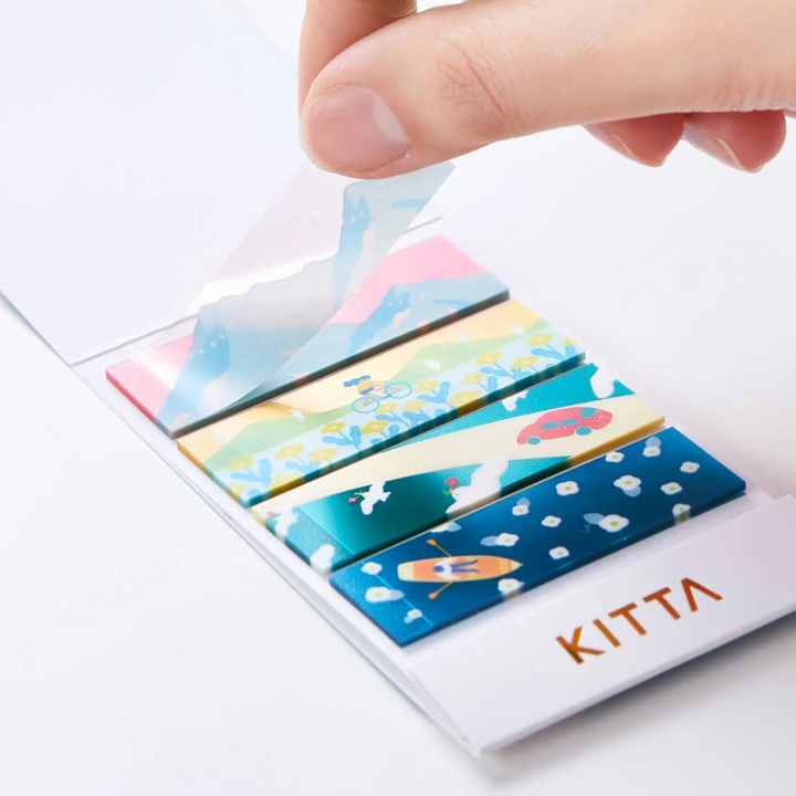 KITTA Masking Tape in Clear Landscape — KITTA masking tape — decorative paper tape for journaling and scrapbooking, at Cityluxe Singapore