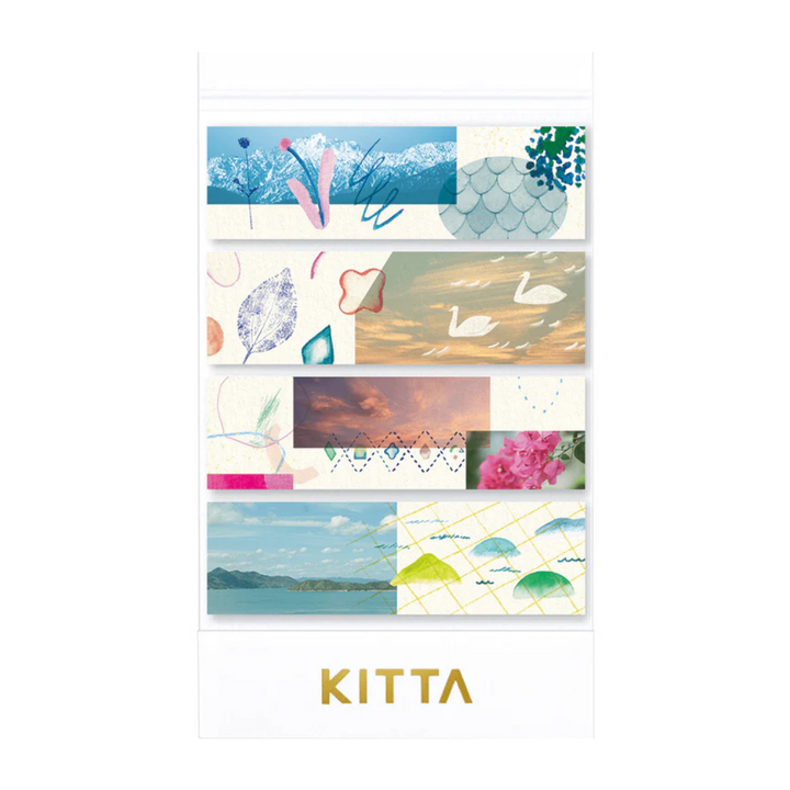 KITTA Washi Tape in Collage — KITTA washi tape — decorative Japanese paper tape for journaling and craft, at Cityluxe Singapore