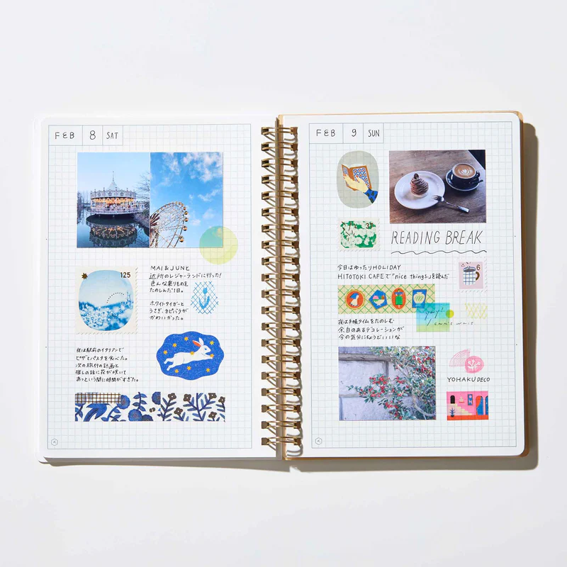 KITTA Washi Tape in Collage Suisai (Silver Foil) — KITTA washi tape — decorative Japanese paper tape for journaling and craft, at Cityluxe Singapore