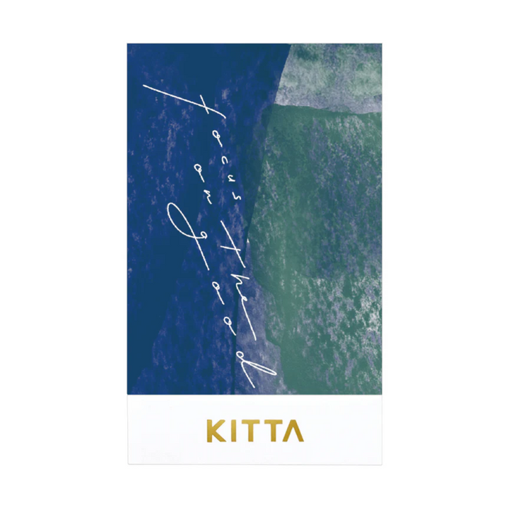 KITTA Washi Tape in Collage Message (Gold Foil) — KITTA washi tape — decorative Japanese paper tape for journaling and craft, at Cityluxe Singapore