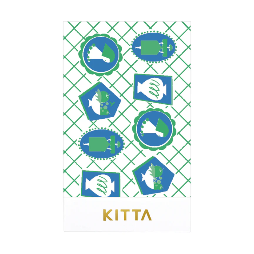KITTA Washi Tape in Collage Waxy (Silver Foil) — KITTA washi tape — decorative Japanese paper tape for journaling and craft, at Cityluxe Singapore