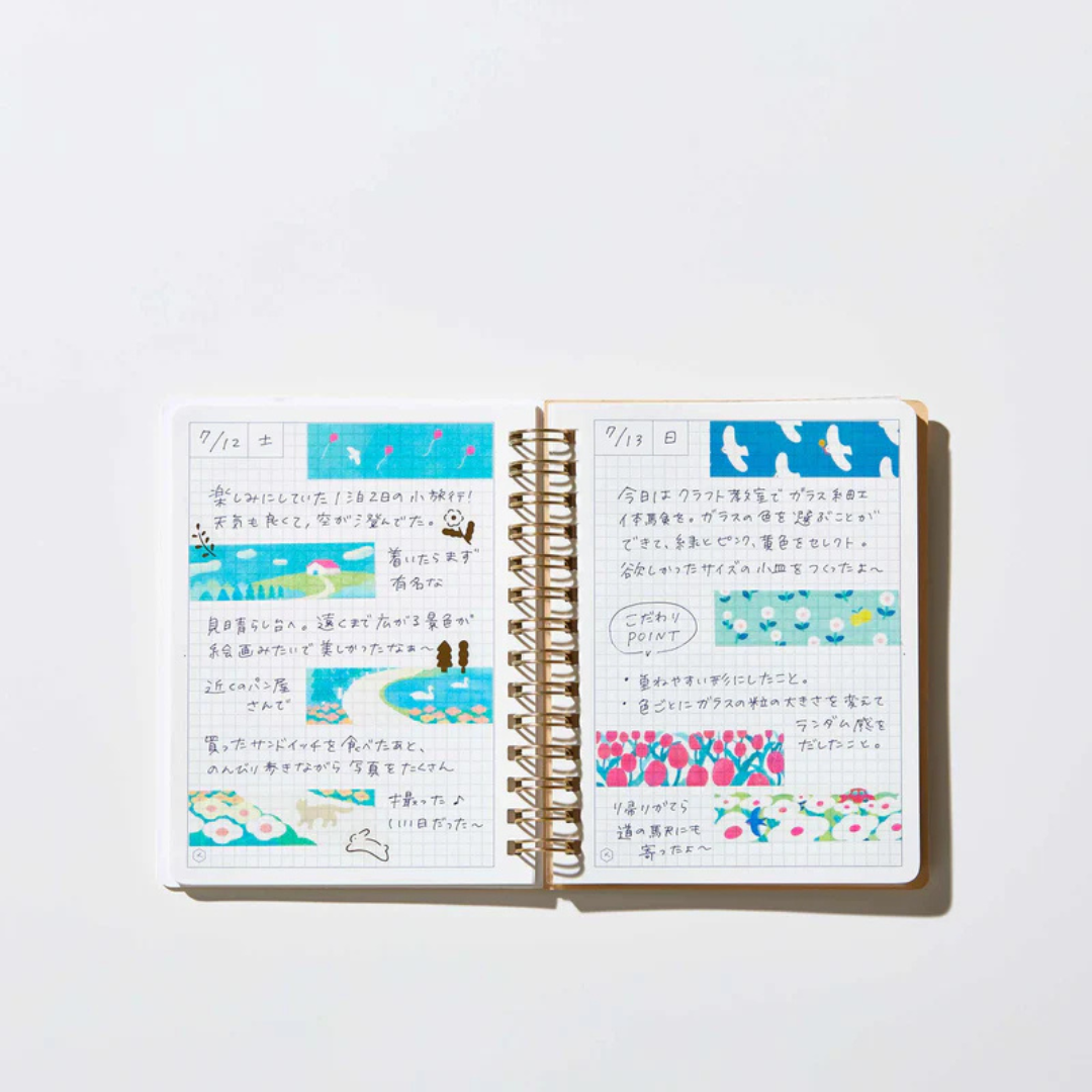 KITTA Washi Tape in Extended (Jabara) Fukei — KITTA washi tape — decorative Japanese paper tape for journaling and craft, at Cityluxe Singapore