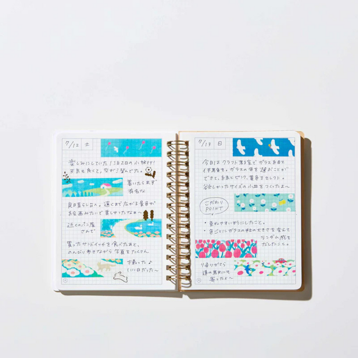KITTA Washi Tape in Extended (Jabara) Fukei — KITTA washi tape — decorative Japanese paper tape for journaling and craft, at Cityluxe Singapore