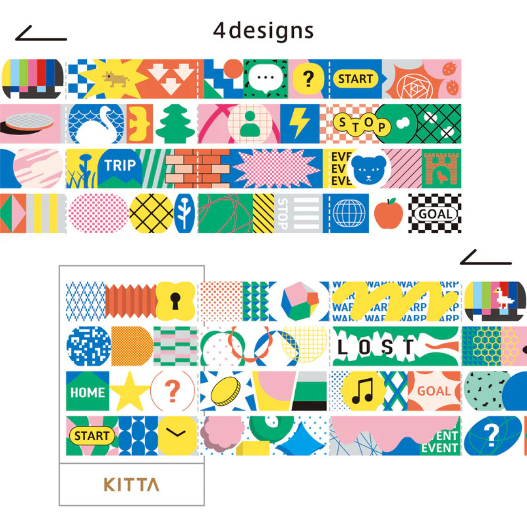 KITTA Washi Tape in Extended (Jabara) Sugoroku — KITTA washi tape — decorative Japanese paper tape for journaling, at Cityluxe Singapore