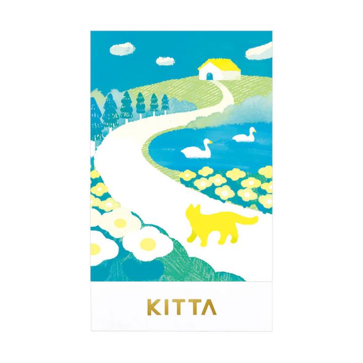 KITTA Washi Tape in Collage Oka (Gold Foil) — KITTA washi tape — decorative Japanese paper tape for journaling and craft, at Cityluxe Singapore