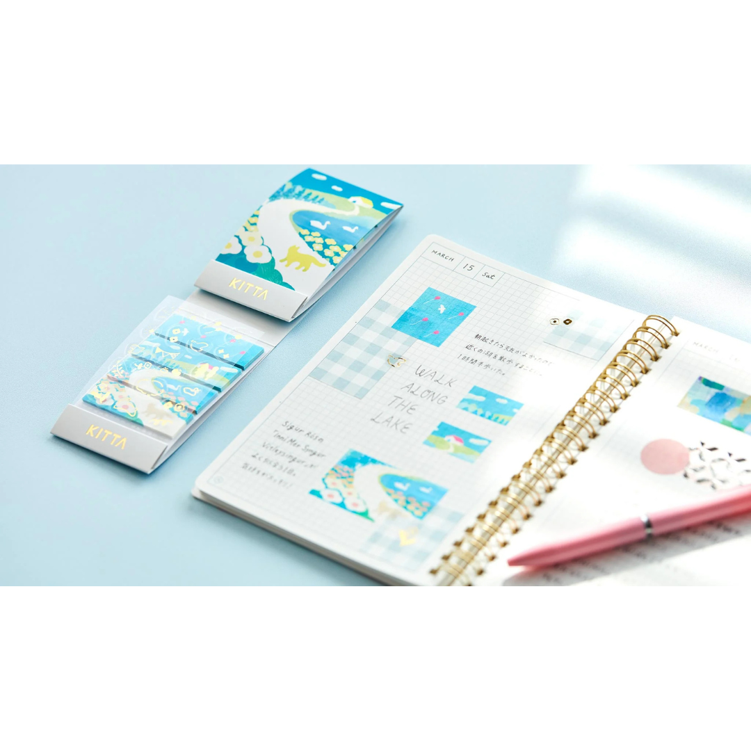 KITTA Washi Tape in Collage Oka (Gold Foil) — KITTA washi tape — decorative Japanese paper tape for journaling and craft, at Cityluxe Singapore