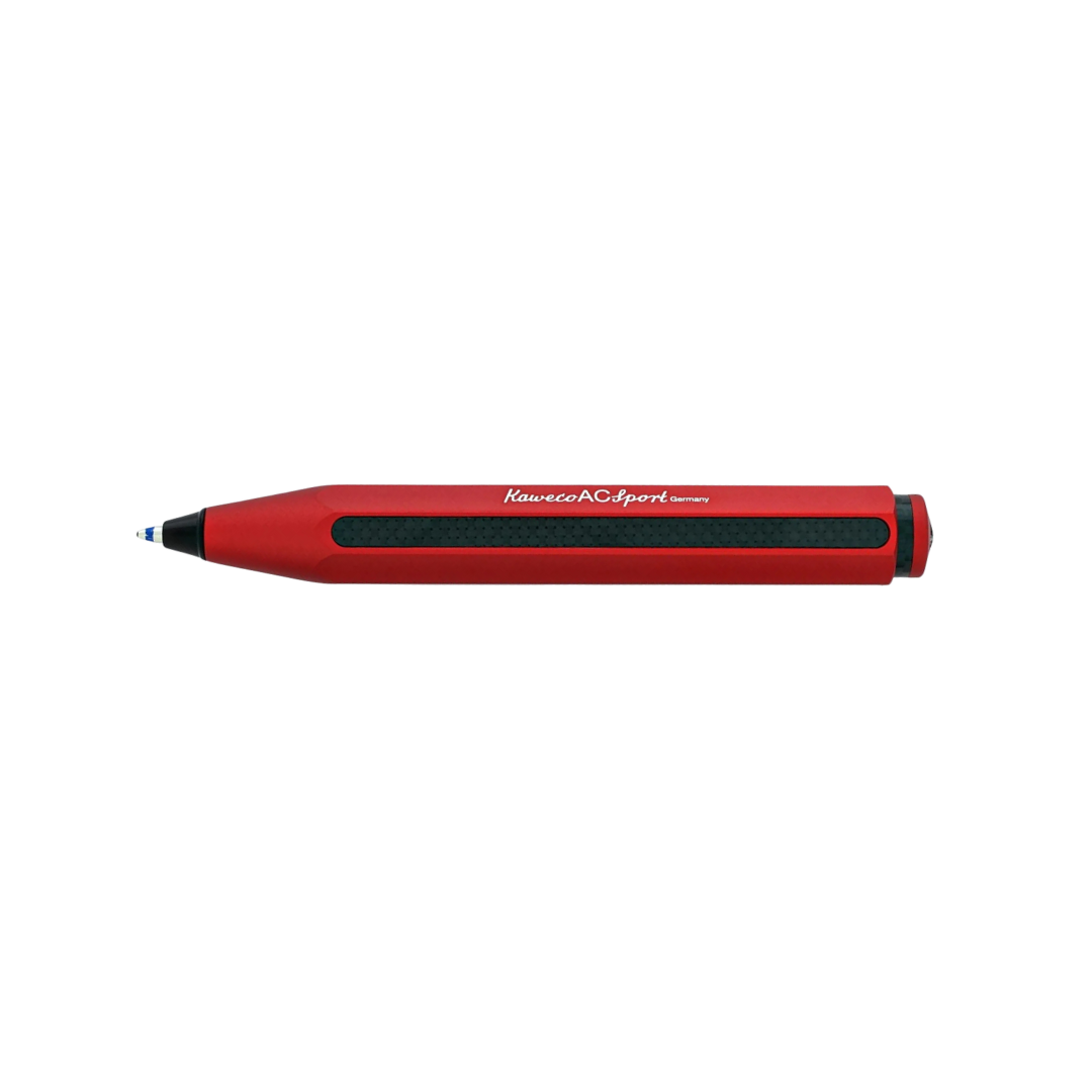 Kaweco AC Sport Ballpoint Pen - Red — writing at an angle