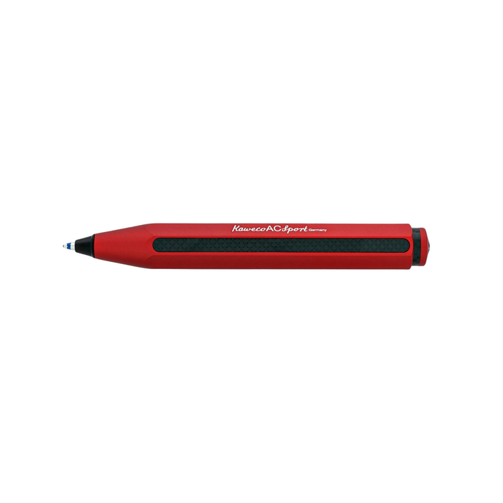 Kaweco AC Sport Ballpoint Pen - Red — writing at an angle