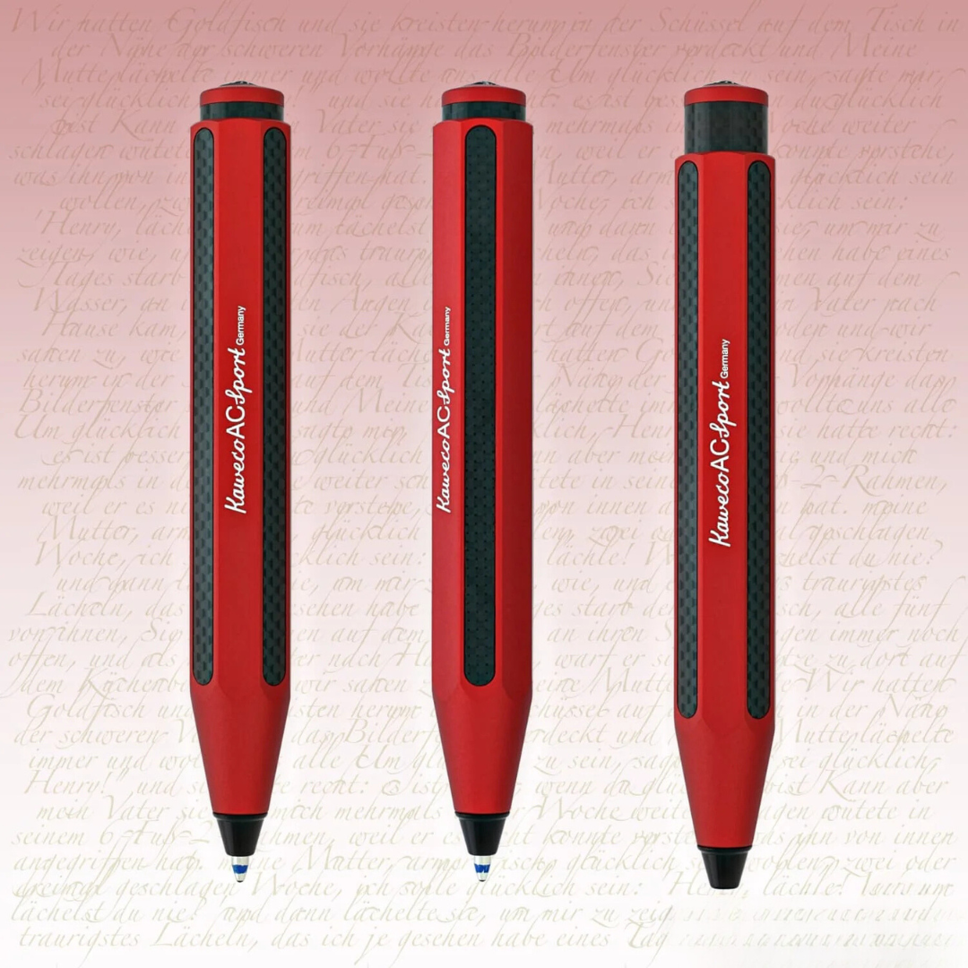Kaweco AC Sport Ballpoint Pen - Red — flat lay