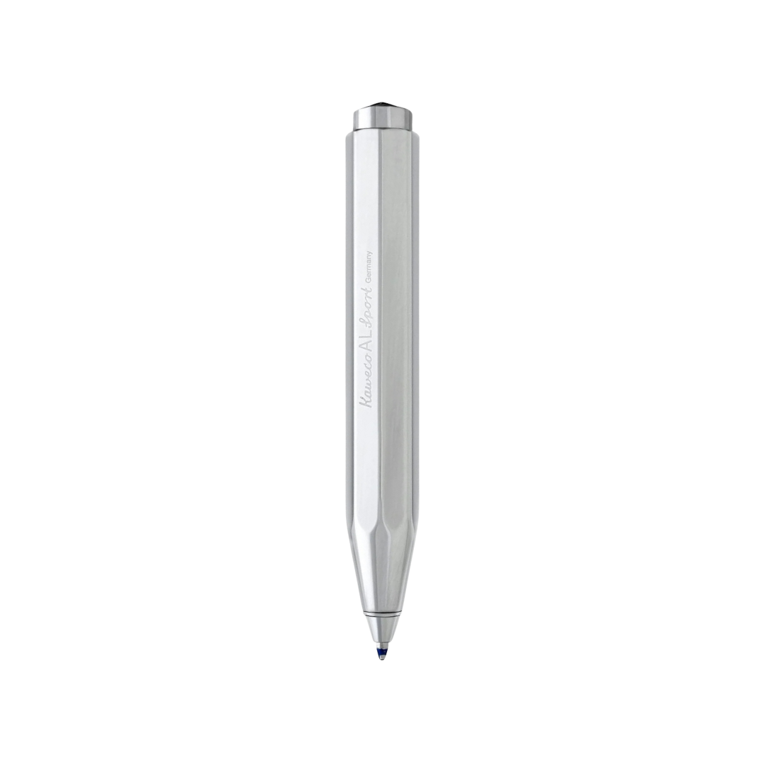 Kaweco AL Sport Ballpoint Pen - Raw Aluminium — with packaging