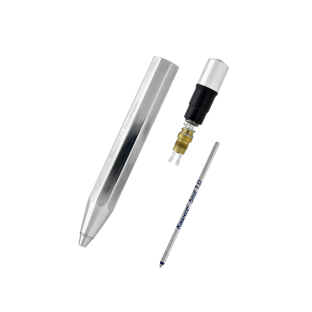 Kaweco AL Sport Ballpoint Pen - Raw Aluminium — tip detail