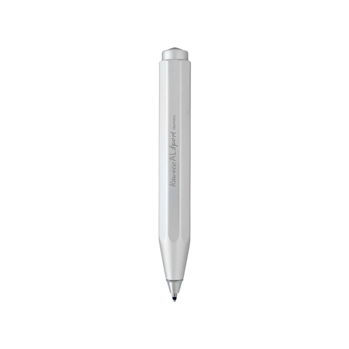 Kaweco AL Sport Ballpoint Pen - Silver — writing at an angle
