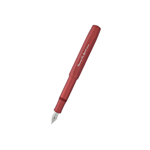 Kaweco AL Sport Fountain Pen Deep in Red — Kaweco fountain pen — precision nib writing instrument, at Cityluxe Singapore stationery store