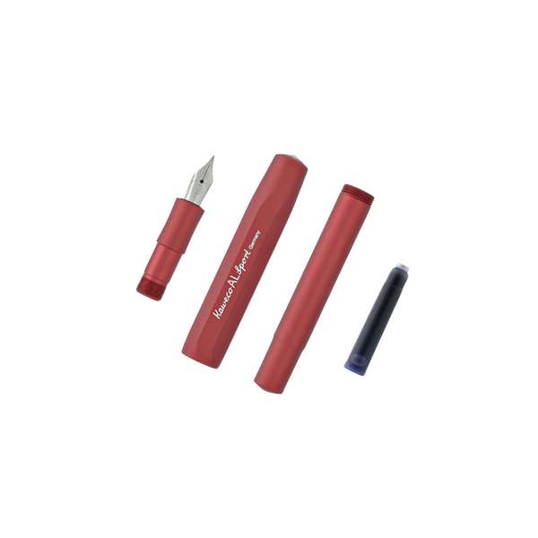 Load image into Gallery viewer, Kaweco AL Sport Fountain Pen Deep - Red
