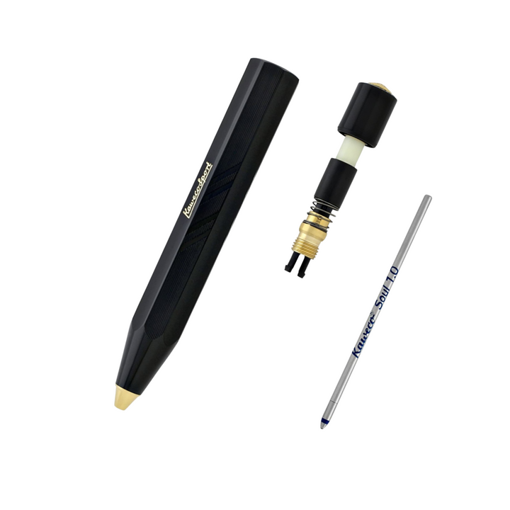 Kaweco Classic Sport Guilloche Ballpoint Pen in Black — Kaweco ballpoint pen — reliable smooth-writing everyday pen, at Cityluxe Singapore
