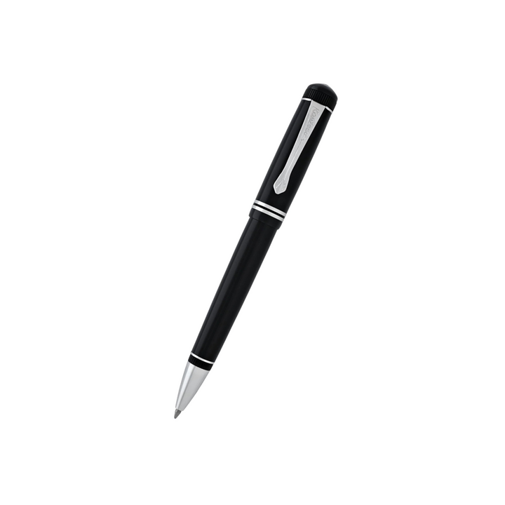 Kaweco DIA2 Ballpoint Pen - Black with Chrome Trim — capped