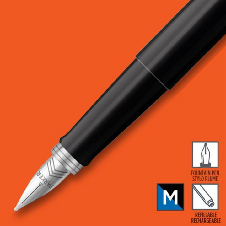 Parker Jotter Originals Fountain Pen in Black — Parker fountain pen — precision nib writing instrument, at Cityluxe Singapore stationery store