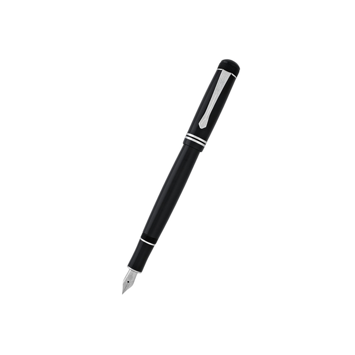 Kaweco DIA2 Fountain Pen - Black with Chrome Trim — capped