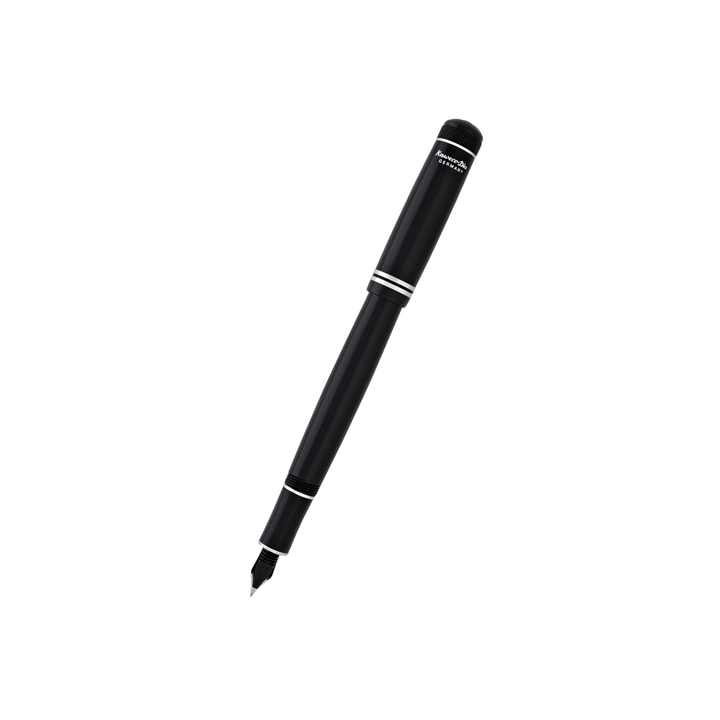Kaweco DIA2 Fountain Pen - Black with Chrome Trim — with packaging