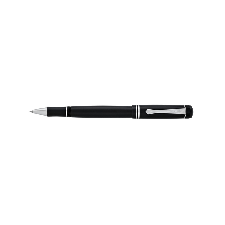 Kaweco DIA2 Rollerball Pen - Black with Chrome Trim — flat lay
