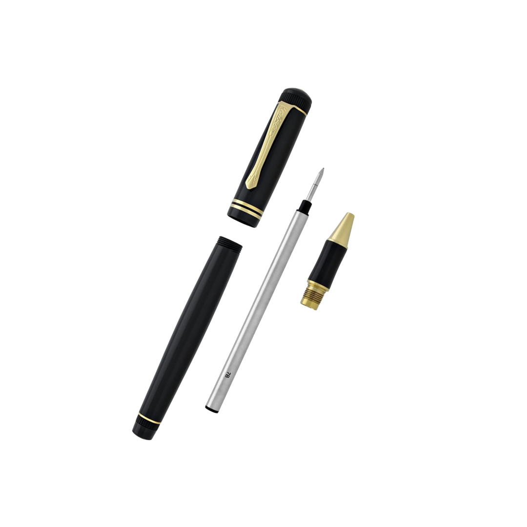 Kaweco DIA2 Rollerball Pen - Black with Gold Trim