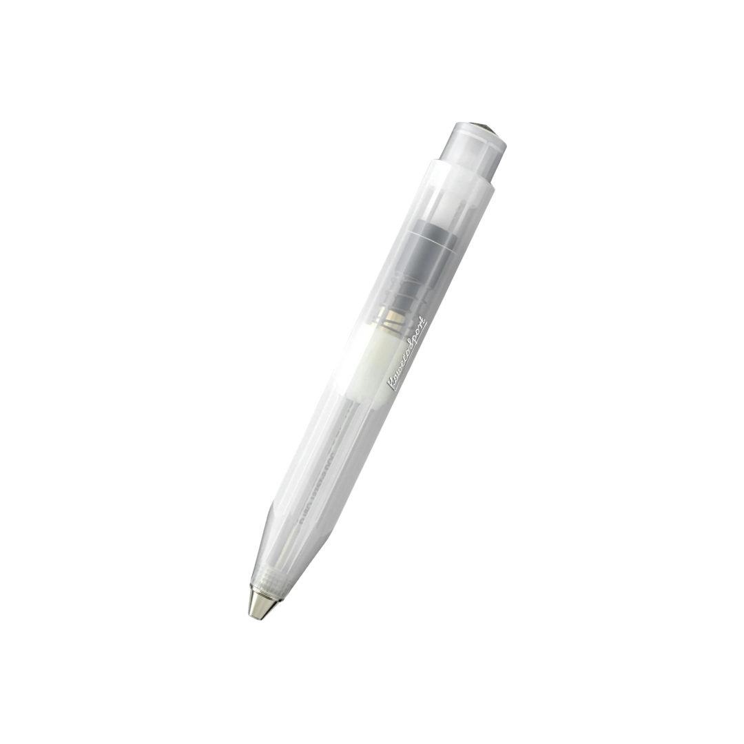 Kaweco Frosted Sport Ballpoint Pen - Natural Coconut — uncapped with cap posted