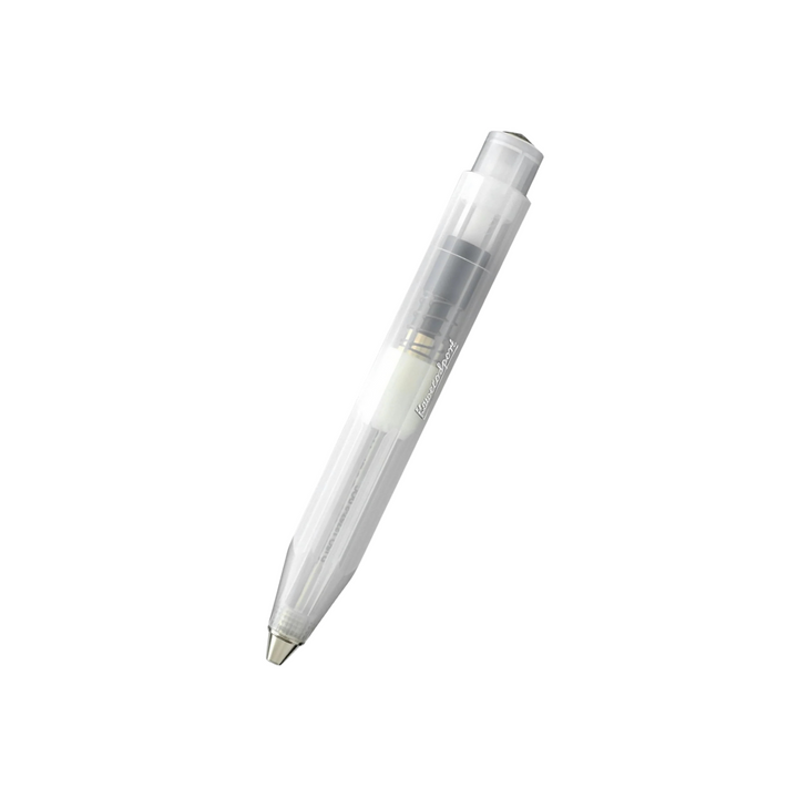 Kaweco Frosted Sport Ballpoint Pen - Natural Coconut — uncapped with cap posted