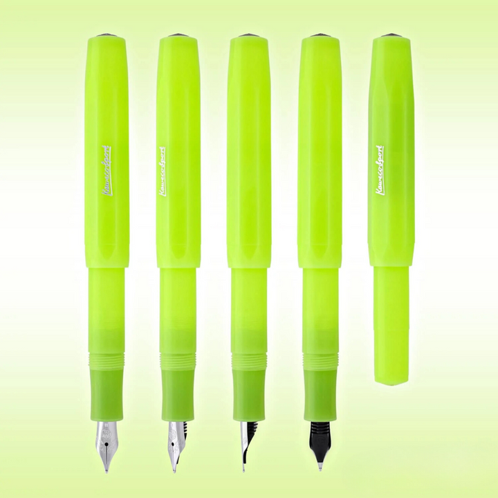 Kaweco Frosted Sport Fountain Pen - Fine Lime