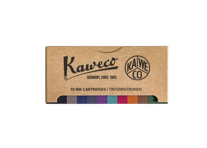 Kaweco Ink Cartridges 10-Pack Colour Mix — bottle at angle