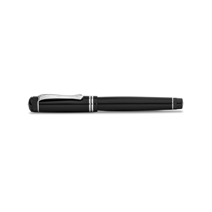 Kaweco DIA2 Rollerball Pen - Black with Chrome Trim — flat lay