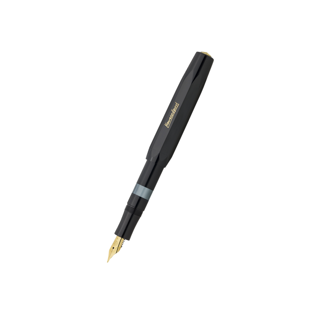 Kaweco Piston Sport Classic Fountain Pen - Black with Gold Nib