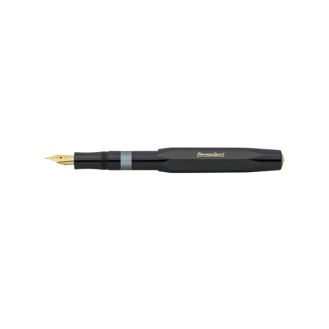 Kaweco Piston Sport Classic Fountain Pen - Black with Gold Nib