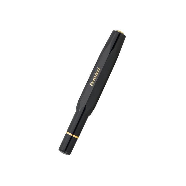 Kaweco Piston Sport Classic Fountain Pen - Black with Gold Nib