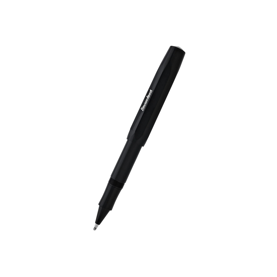 Kaweco Skyline Sport Gel Rollerball Pen - Black — uncapped with cap posted