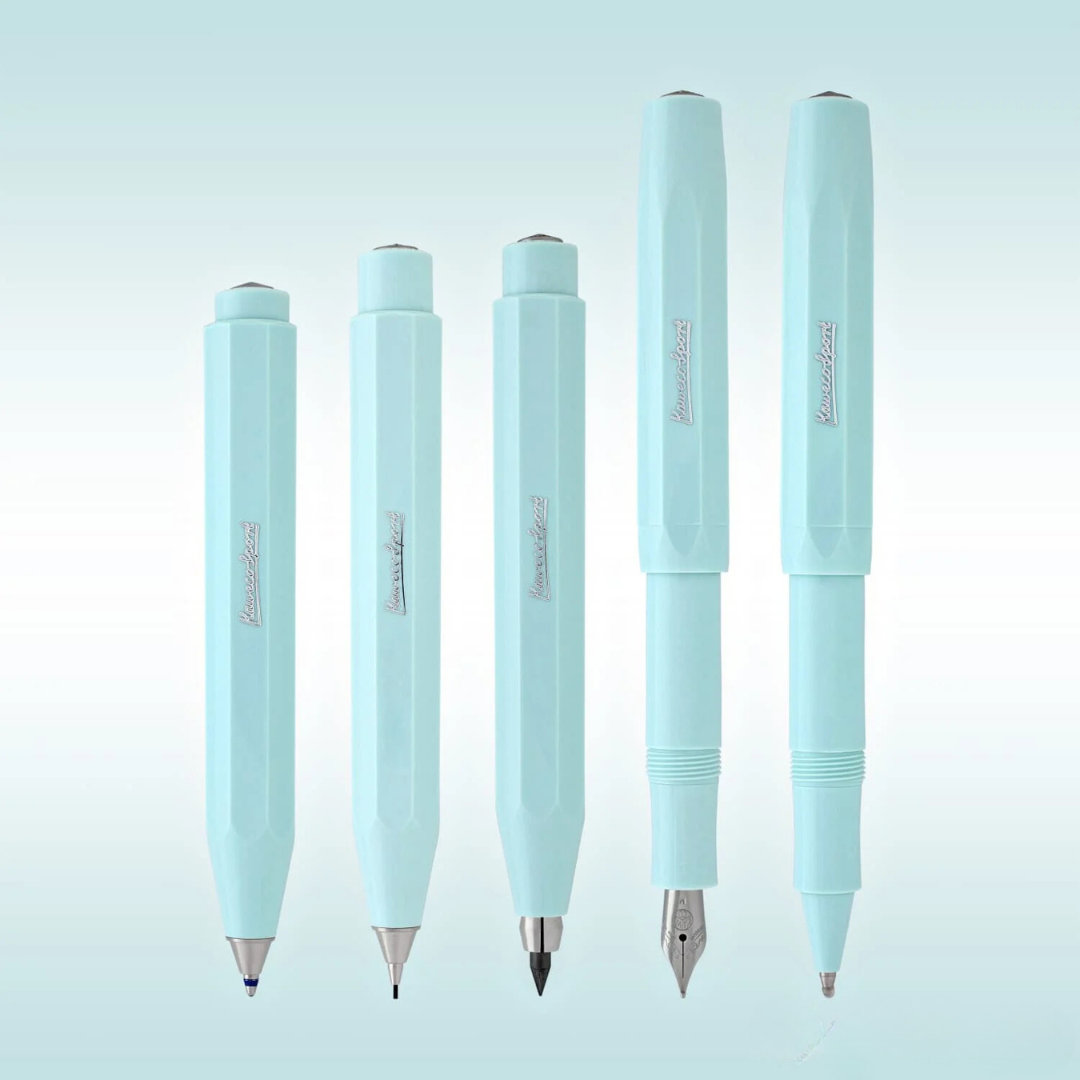 Kaweco Skyline Sport Gel Rollerball Pen in Mint — Kaweco rollerball pen — fluid gel ink writing instrument, at Cityluxe Singapore
