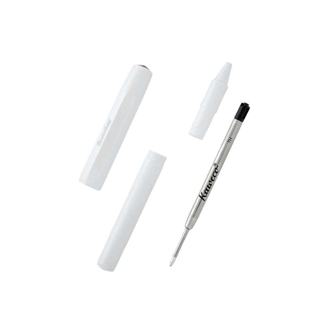Kaweco Skyline Sport Gel Rollerball Pen - White — flat lay