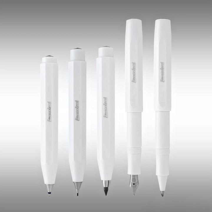 Kaweco Skyline Sport Gel Rollerball Pen - White — flat lay
