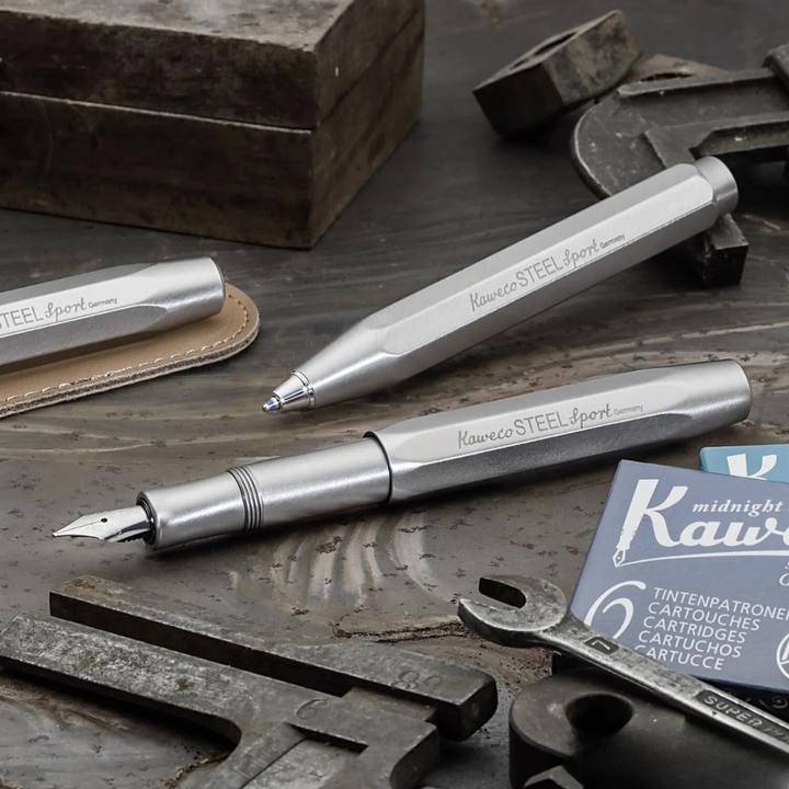 Kaweco Steel Sport Ballpoint Pen — Kaweco ballpoint pen — reliable smooth-writing everyday pen, at Cityluxe Singapore
