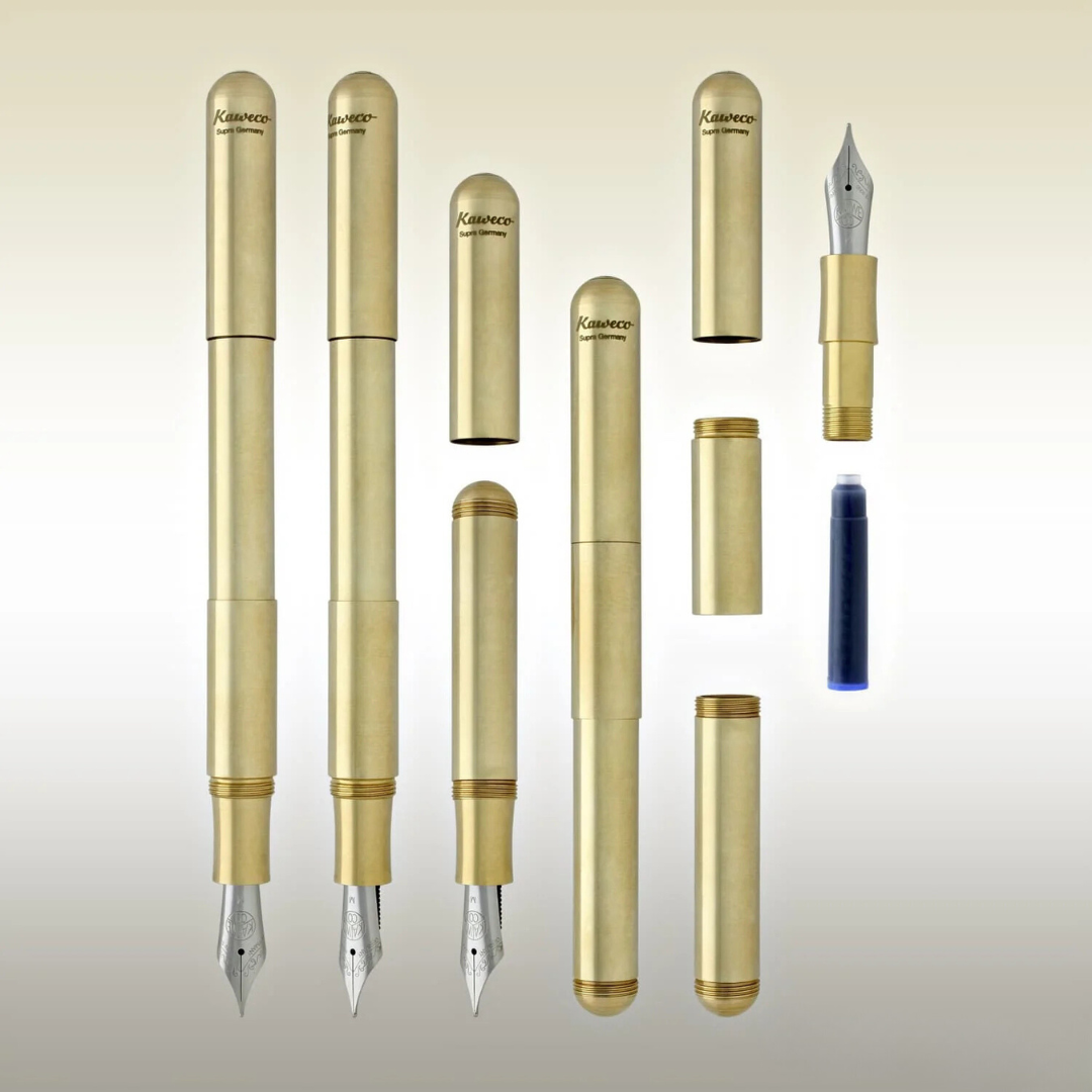 Kaweco Supra Fountain Pen in Brass — Kaweco fountain pen — precision nib writing instrument, at Cityluxe Singapore stationery store