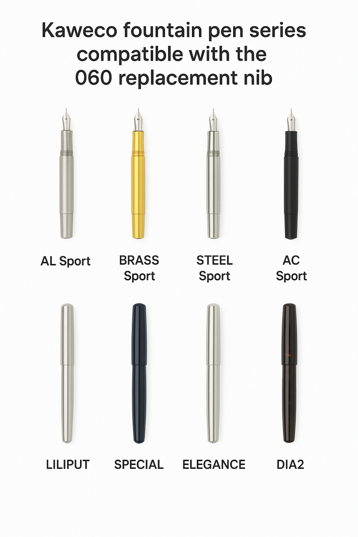 Kaweco Steel Nib Gold Plated 060 with thread