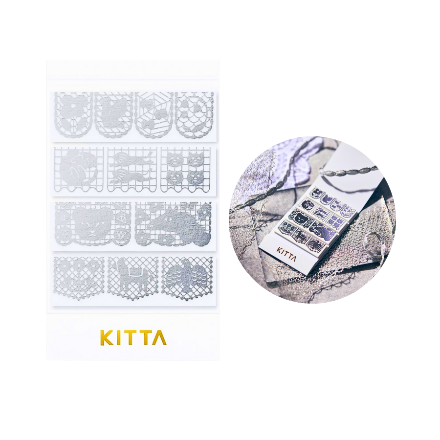 KITTA Masking Tape in Lace — KITTA washi tape — decorative Japanese paper tape for journaling, at Cityluxe Singapore