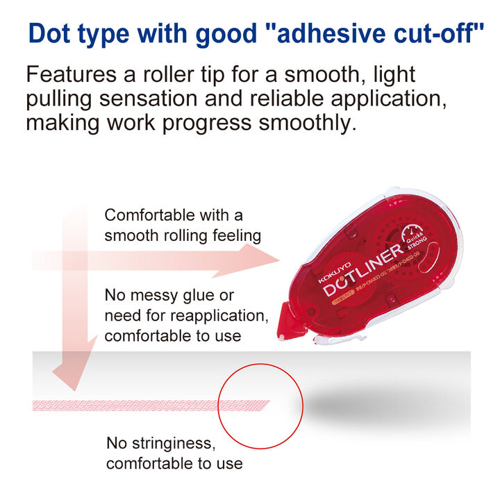 Kokuyo Dotliner Tape Glue Refill Strongly Stick - Red