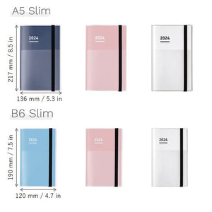 Kokuyo Jibun Techo First Kit DIARY + LIFE + IDEA 2024 B6 Mini Slim - Pink [Pre-Order]