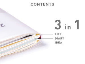Kokuyo Jibun Techo First Kit DIARY + LIFE + IDEA 2024 A5 Slim - White [Pre-Order]