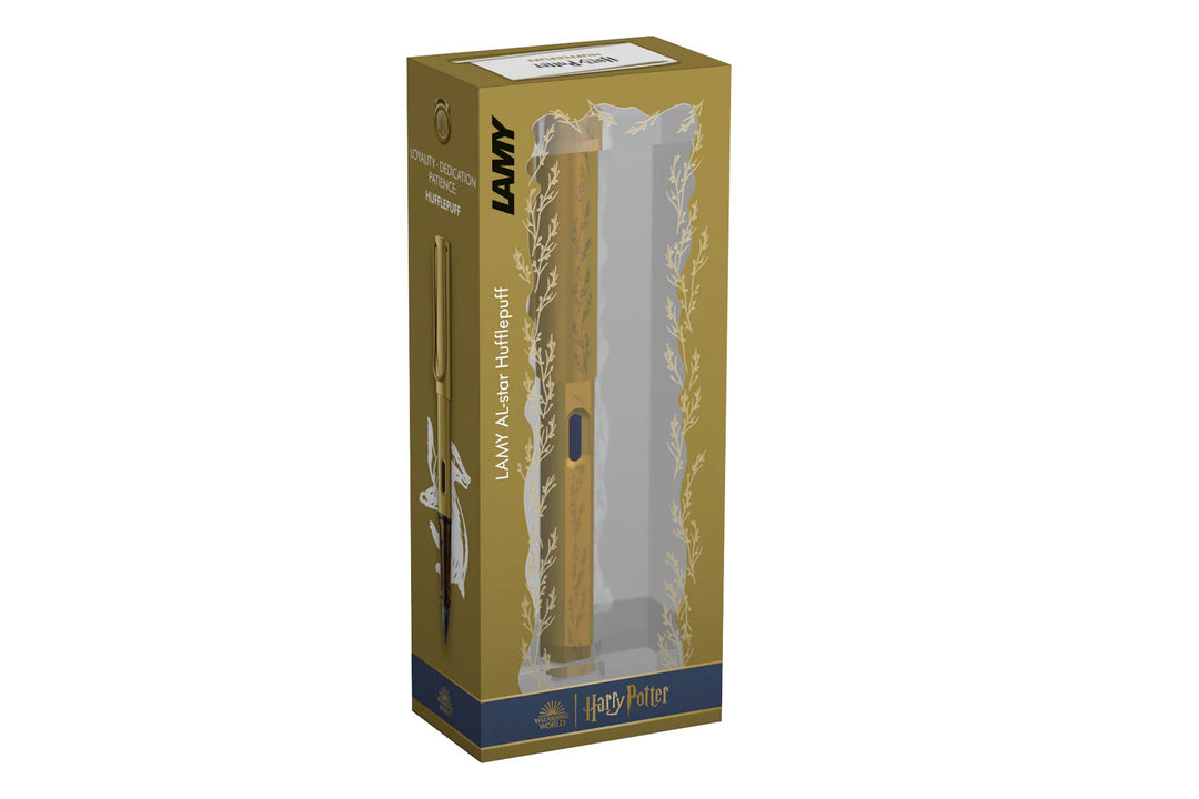 Lamy AL-Star Fountain Pen - Hufflepuff (Harry Potter Special Edition) — flat lay